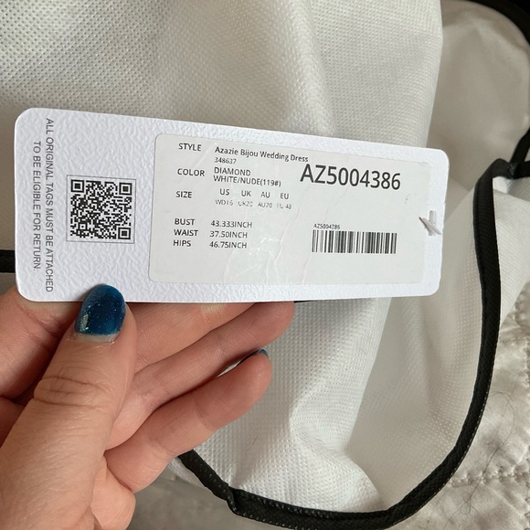 Azazie Bijou Wedding Dress NWT - Picture 6 of 7